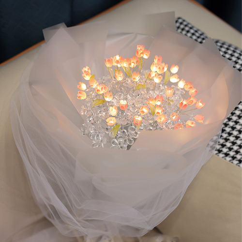 Tulip Glowing Bouquet Light Strip Diy Handcraft Beautiful
