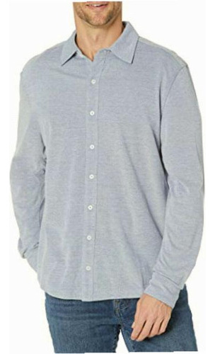 Charles River Apparel Camisa Naugatuck Hombre, Azul