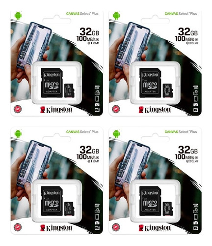 Memoria Micro Sd Kingston 32gb Original Pack De 4