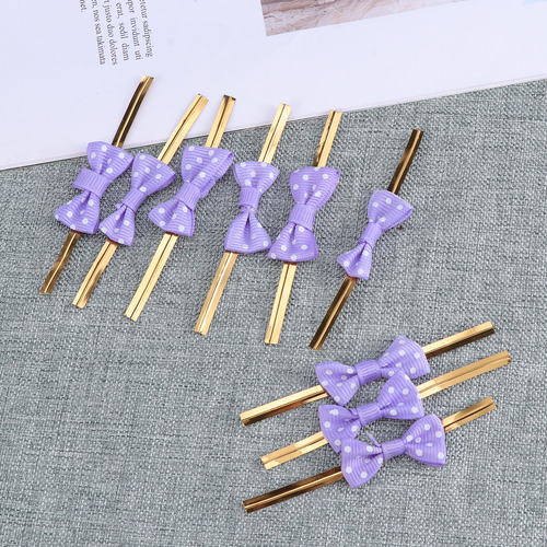 Lazo Morado Con Forma De Lazo Con Lunares, 20 Unidades, Para