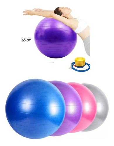 Pelota Yoga Suiza Balón 65 Cm  Ejercicio Pilates Gym Fitness