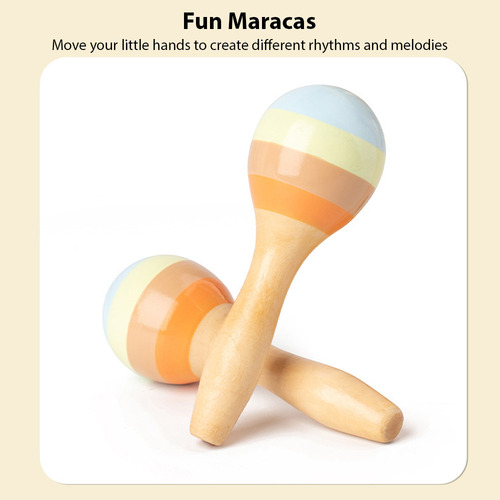 Juego De Instrumentos Musicales De Madera De 7 Piezas De Per
