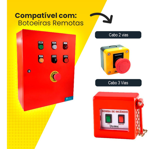 Painel De Comando Bomba De Incêndio 15cv 220v C/alarme