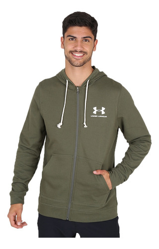 Campera Under Armour Lifestyle Hombre Terry Verde Cli