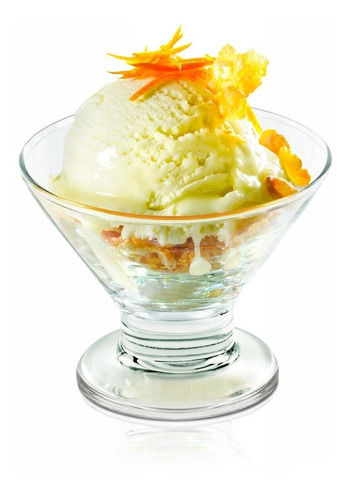 Copa De Vidrio Goblet Para Helado Postre 7.5 Oz Juego 6 Pzs Color Transparente