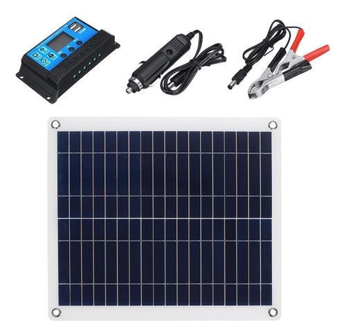 Kit De Panel Solar De 25 Vatios 10a 12v 24v Para Caravana,