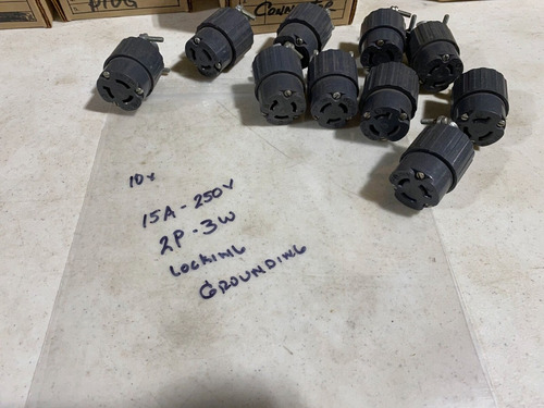 10x Ge Gl4580 Dyna-mate Locking Connectors 15a 250v Ccs