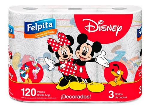 Rollo De Cocina Felpita Disney 120 Paños