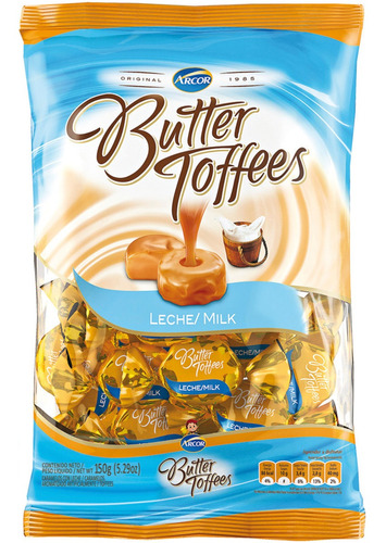 Caramelos Butter Toffees Leche 150g Arcor
