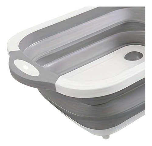 Tabla De Cortar Plegable, Escurridor, Lavabo, Cesta Gris S