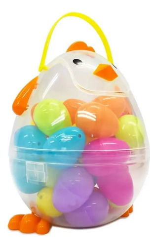 Cesta Pascua Plastico Porta Huevos Diseño Animalitos