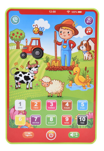 Tableta De Aprendizaje Para Niños, Patrón De Dibujos Animado