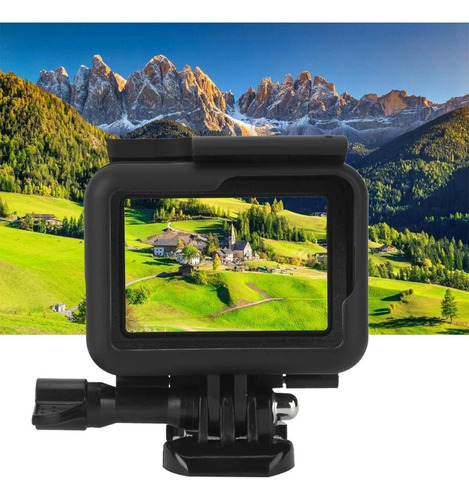 MOOKOKU-Carcasa de Montaje en Marco para cámara GoPro Hero 5/6/7 Negro, Hero 7 Plateado/Blanco, cámara Hero (2018), Jaula Protectora con Hebilla de liberación rápida, Tornillo de Pulgar y Tapa de