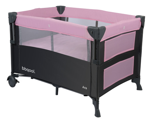 Cuna Playard Colecho Ara Pink + Colchón De Espuma Rosado
