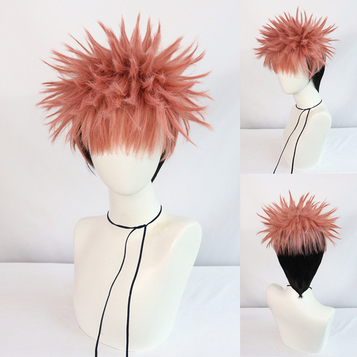 Peluca De Itadori Yuji De Jujutsu Kaisen Para Cosplay