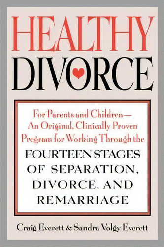 Healthy Divorce, De Craig Everett. Editorial John Wiley Sons Inc, Tapa Blanda En Inglés