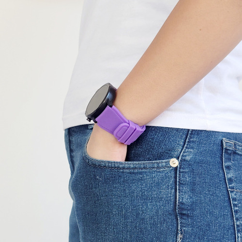 Correa Deportiva Texturizada Para Smartwatch Colmi C81 Púrpura 2.2 Cm
