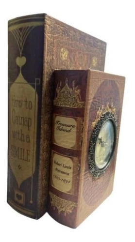 Reloj Mesa Compartimiento Secreto Cafe