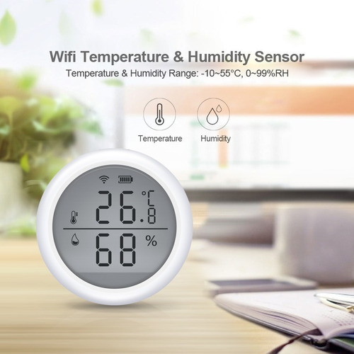 Sensor De Temperatura Y Humedad Wifi Tuya Smart