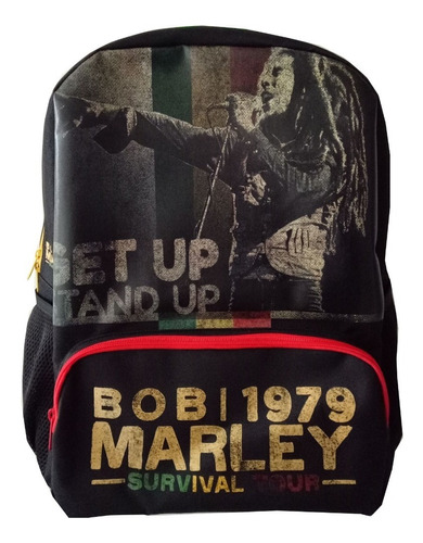 Mochila Urbana Adulto Bob Marley 1979 Rasta Licencia Oficial