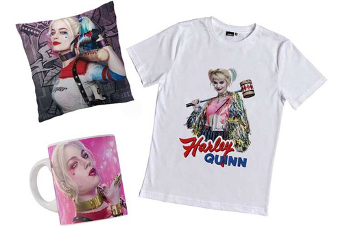 Remera Harley Queen Joker Combo Con Taza Y Almohada