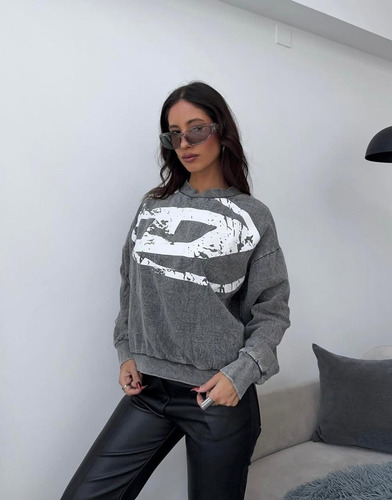 Buzo Maxibuzo Jaspeado Liviano Diseño Moda Premium Tendencia