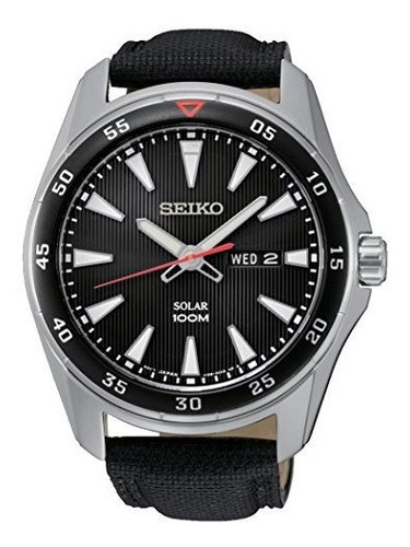 Reloj Seiko Solar Sne393p2 Para Hombres Excelente Legibilida