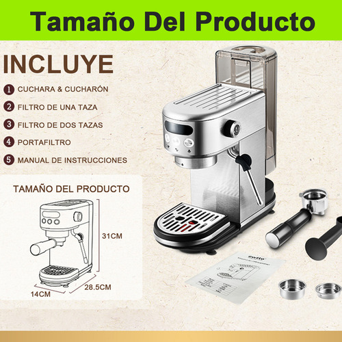 Ewtto Cafetera Portatil De Espresso Profesional De 20 Bares
