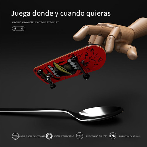 2pc Finger Skateboard Profesional Arce Patineta Para Dedos Mix De Colores Mix De Colores