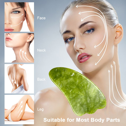 Herramienta De Masaje Facial Gua Sha Board Jade Stone Guasha