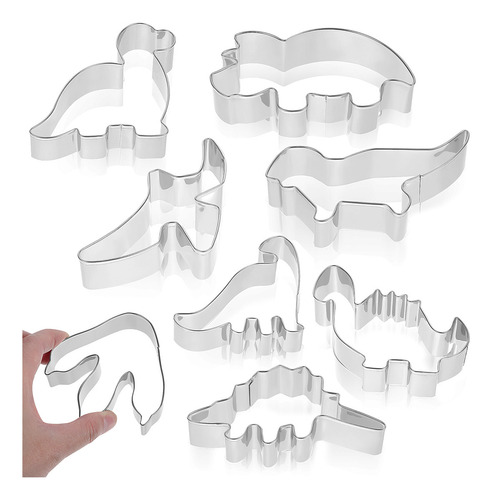 Cortador De Galletas Con Forma De Dinosaurio, 8 Unidades