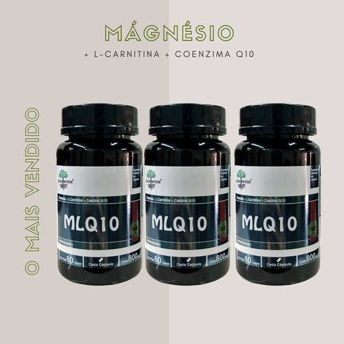 Imagem 4 de 6 de Kit 3xmagnésio Dimalato Coenzima Q10 L-carnitina