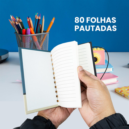Caderno Pequeno De Anotações A6 Universitário Capa Dura Nota