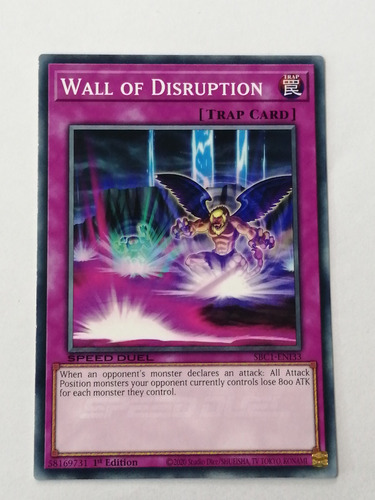 Speed Duels Yugioh Wall Of Disruption Comun