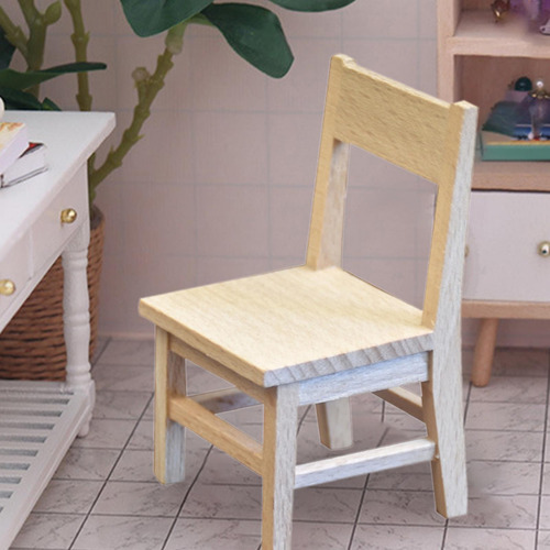 Mini Silla De Madera, Muebles De Casa De Muñecas A Escala
