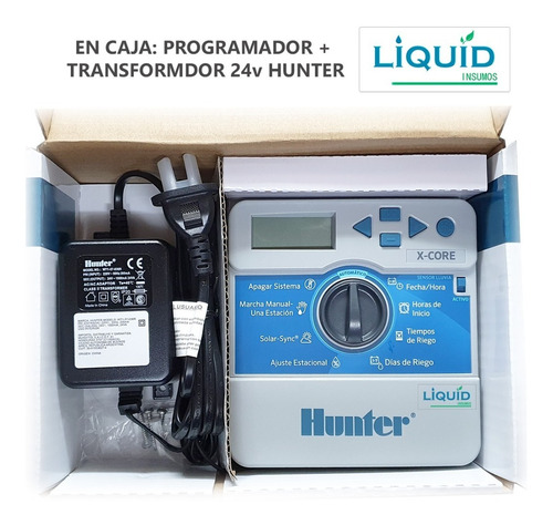 Imagen 4 de 10 de Programador Controlador Riego Hunter Xcore 4 Estaciones Zona