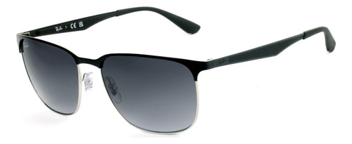 Óculos Ray Ban Rb3569 Preto Fosco Cinza Degrade 9004/8g 59mm Preto