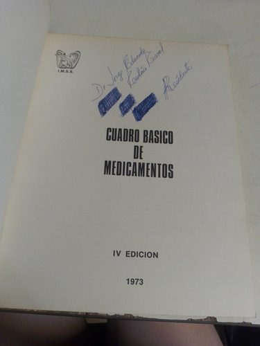 Cuadro Basico De Medicamentos - Imss (Usado)