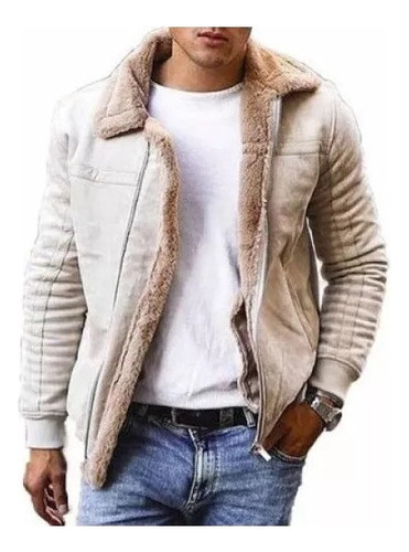 Chaqueta De Invierno De Piel Sintética Para Hombre