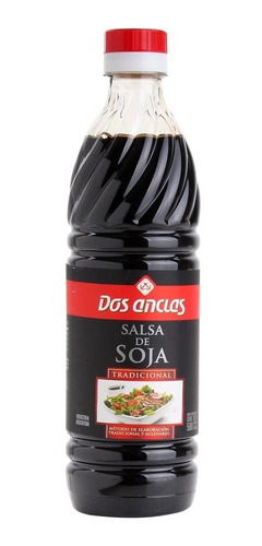 Salsa De Soja Tradicional Dos Anclas Botella Plastica 500 Cc