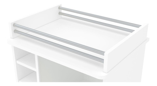 Imagen 7 de 9 de Mueble Bajo Con Puerta Vidrio Y Bodega Para Vinos - Bar Movil Portatil - Mesa Arrime - 1432