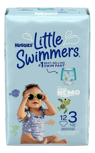 2 Pza Pañales Huggies Little Swimmers Talla 3 Chica 12 Pzas