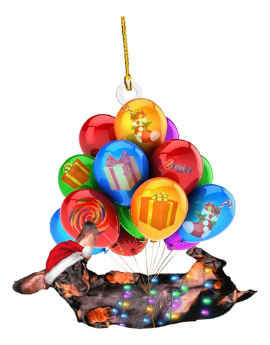3 Adorno De Navidad Para Perro Salchicha, Decoración Estilo