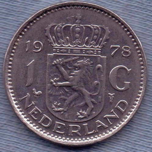 Imagen 1 de 2 de Holanda 1 Gulden 1978 * Juliana I *