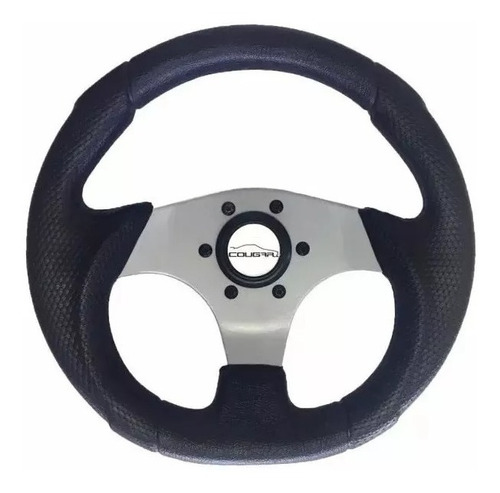 Volante Pequeno Mini Preto 28cm Para Fusca Buggy + Cubo