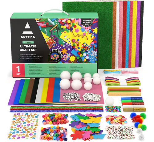 Arteza Ultimate Craft Kit, Más De 1.000 Piezas Y Materiales 