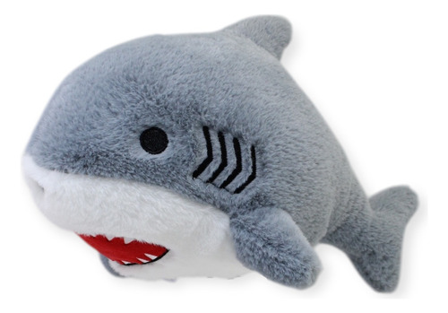 Tiburon De Peluche Gris Con Blanco Tierno Suave Juguete 32cm Gris
