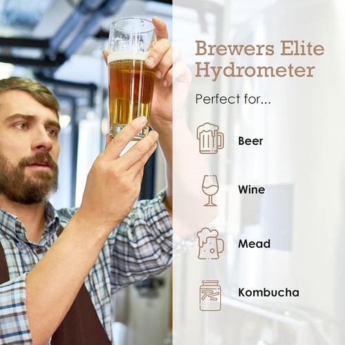 Hidrómetro Brewer S Elite, Con Frasco De Prueba Y Estuche