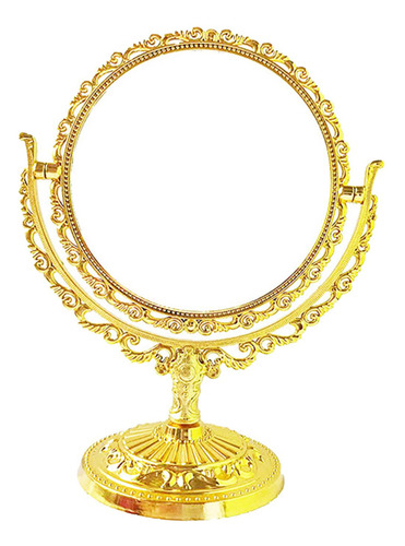 Espejo De Maquillaje De Mesa, Espejo De Tocador Ronda De Oro