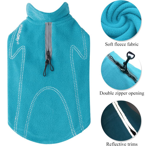Vivaglory Perro De Lana Abrigo Caliente Chaqueta Con Ganc...